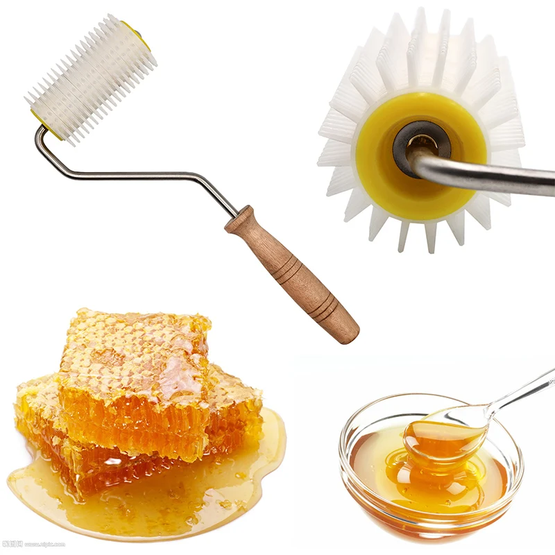 1 шт. пчелиный мед извлечение раскусывания иглы ролик пластиковый для пчеловодства гребень Инструменты комплект товары для домашнего сада