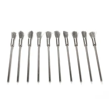 20 шт 100 мм/4 дюйма, удлиненная проволока из нержавеющей стали, полировка щеток, щетки для вращающегося инструмента, стальные щетки, полировальные инструменты