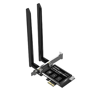 

AX200 Wireless Network Card, Dual-Band Bluetooth 2974Mbps PCI Desktop Game Wifi6 Wireless Network Card