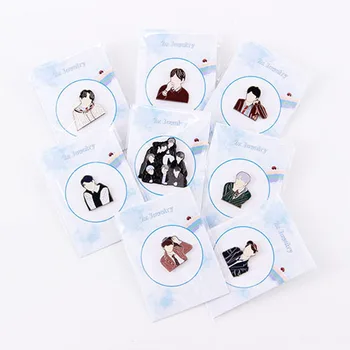

Kpop Bangtan Boys JK V Suga RM J-hope JIMIN JIN CP Metal Brooch Accessories Gift for Fans Character Brooch New Inclusion