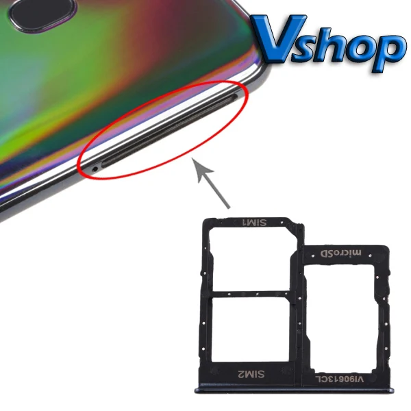 Лоток для SIM карты Galaxy A40 + лоток Micro SD детали замены|Адаптеры карт| |