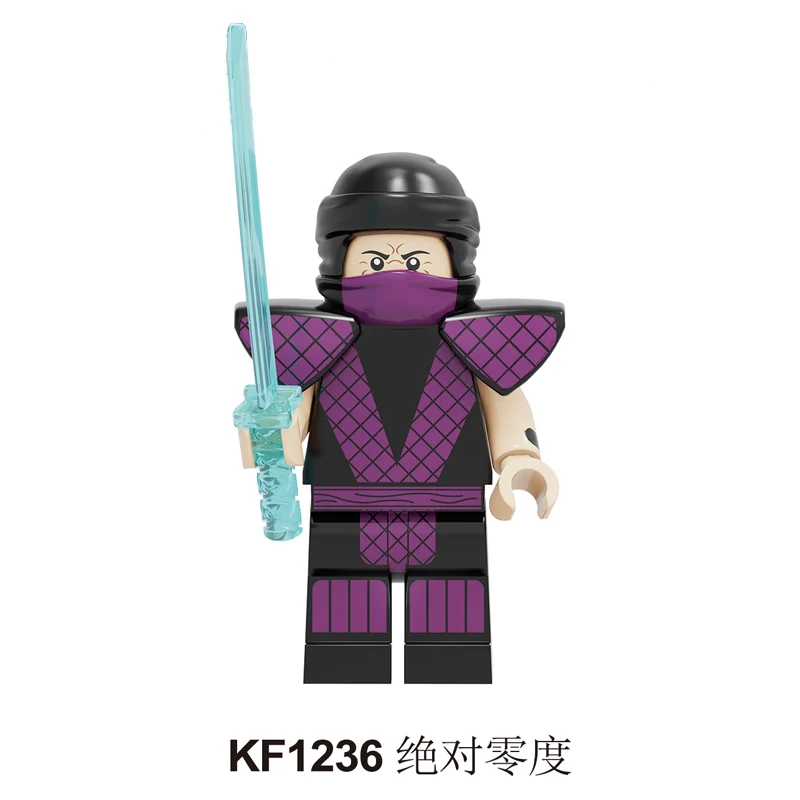 KF6108 Mortal Kombat Строительные блоки мини-кирпичи Sub-zero Скорпион Джони Кейдж Горо Китана Шао Кан фигурки модель игрушки - Цвет: KF1236 Without Box