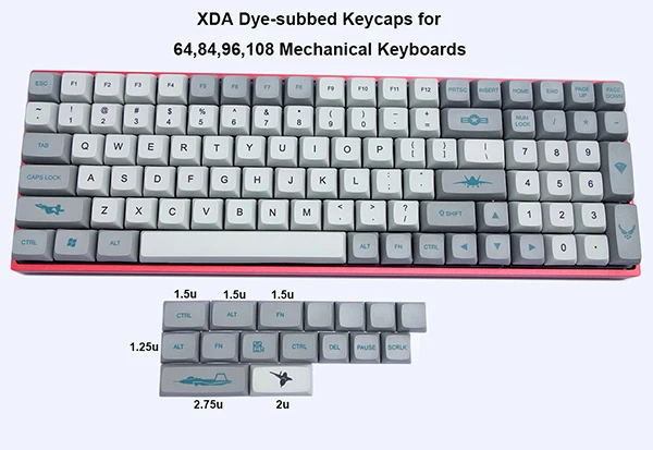 120-key F-22 XDA PBT Dye-subbed keycaps ANSI ISO для Cherry MX переключатели для 64 84 87 96 104 108 механическая клавиатура - Цвет: 116-key