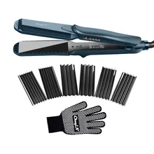 

Ceramic Interchangeable 4 in 1 Fast Hair Straightener Professional Corn Wave Flat Crimping Iron Hair Curler Roller Flat Iron 46
