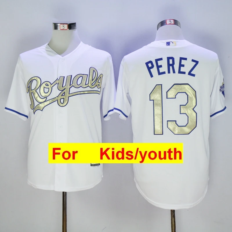Зеленый Молодежный Канзас-Сити Бо Джексон Джордж Бретт Salvador Perez Mike Moustakas Alex Gordon Alcides Escobar Flex& Cool Base Jersey - Цвет: Зеленый