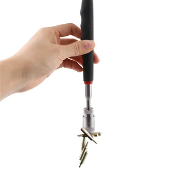 

Magnetic Retractable Pickup LED Light Telescopic Powerful Iron Bar Magnetic Suction Rod Extendable Pick-Up Tool Powerful magnet