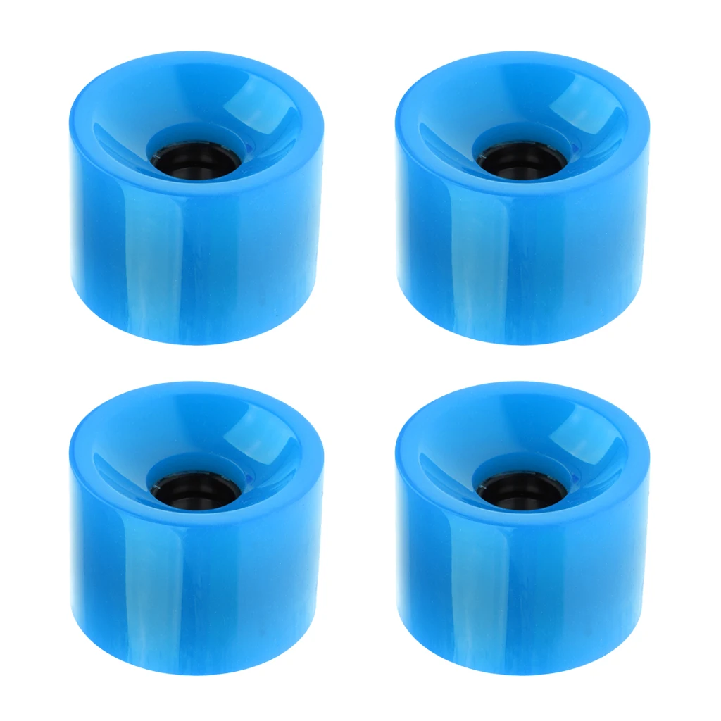 4pcs Replacement 70 X 51mm Skateboard Mini Cruiser PU Wheel Longboard Parts