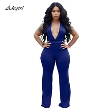 Sexy Deep V Neck Rompers Womens Jumpsuit Elegant Summer Sleeveless Black Wide Leg Pants Office Lady Party Bodycon Jumpsuit Women Sexy Deep V Neck Rompers Womens Jumpsuit Elegant Summer Sleeveless Black Wide Leg Pants Office Lady Party Bodycon Jumpsuit Women