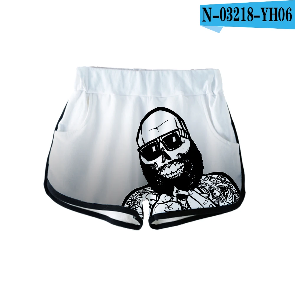 picture color Rick Ross/спортивные шорты с принтом, сексуальные женские модные популярные повседневные Мягкие Шорты в стиле Харадзюку - Цвет: picture color
