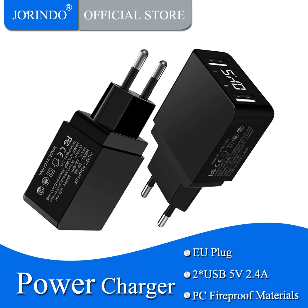 JORINDO European standard plug mobile phone fast charger converter,Eu