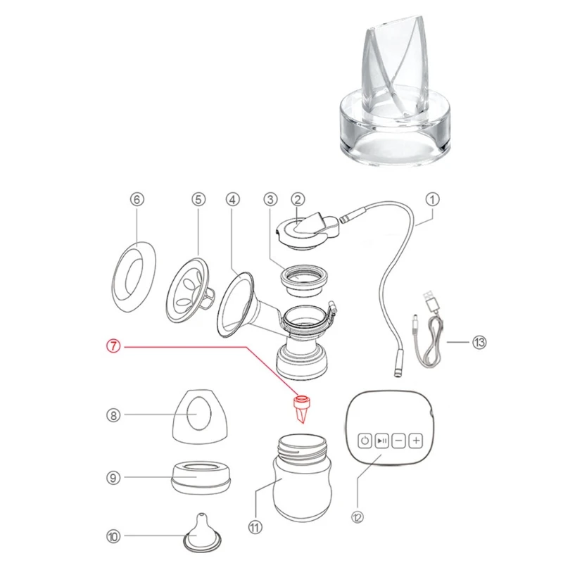 5 Pcs Silicone Duckbill Valves Electric Breastpump Parts Baby Feeding Nipple Pump Replacement Accessories
