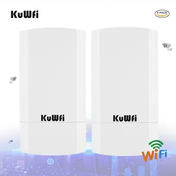

KuWFi 5.8G Wireless Router 900Mbps Wifi Repeater Outdoor CPE Point to Point Wireless Brigde reach 1-3KM For Ip-Cam Outdoor Wifi