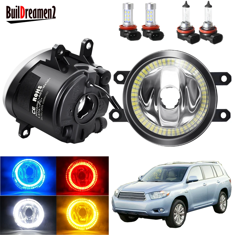Противотуманные фары Angel Eye в сборе для Toyota Highlander 2008 2009 2010 2011 2012 автомобильные H11