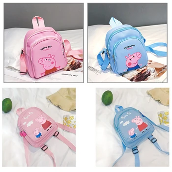 

NEW Peppa Pig Little Girl George Cartoon Plush Backpack Toy Boy and Girl Kindergarten Schoolbag Storage Bag
