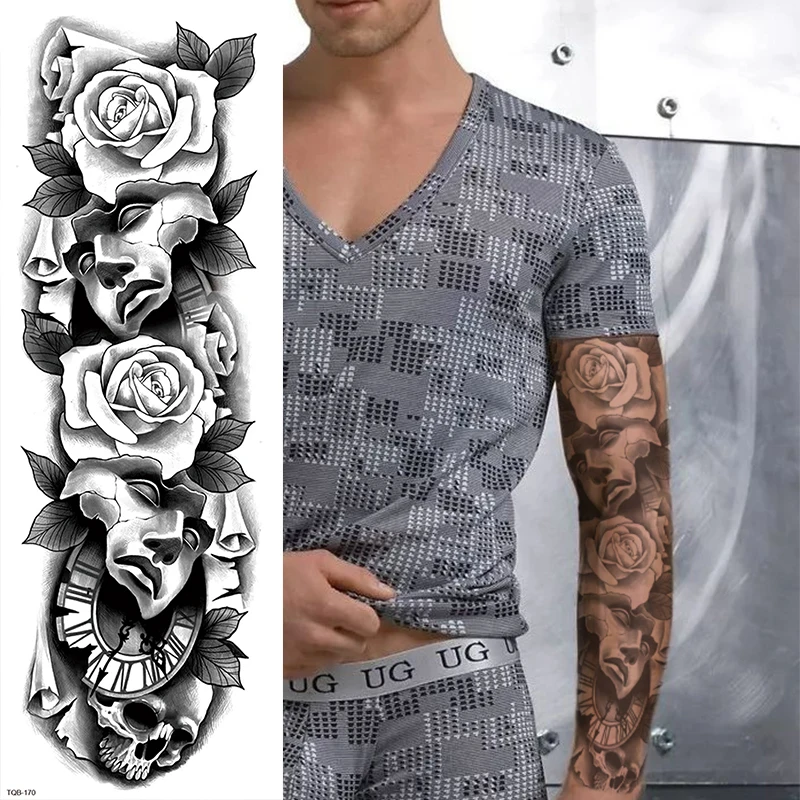 rose tattoo forearm sleeve