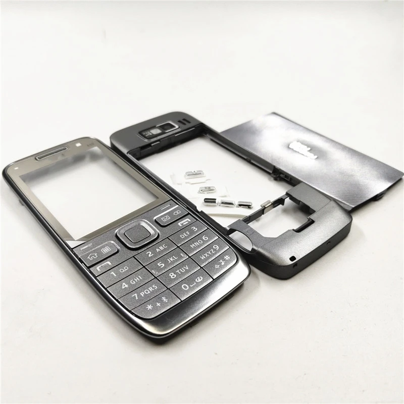 Buona Qualità Originale Per Nokia E52 Custodia Cornice Anteriore Batteria Cover Posteriore Con Tastiera Inglese + Logo