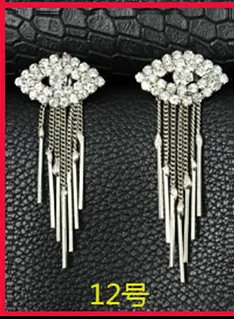 10 пар Bling клипсы со стразами значок для украшения для одежды стеклянные кристаллы украшения-бисер броши аксессуары - Цвет: design 12-10pairs