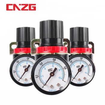 

AR2000 1/4'' Air Pressure Regulator Control Compressor Pump Gas Regulating Treatment Unitswith Gauge Adjustable