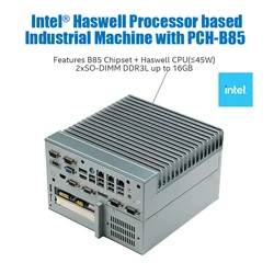 Maxtang – Mini PC industriel sans ventilateur, processeurs Intel Haswell, avec Machine industrielle basée sur un jeu de puces pcp B85, composite à double canal 