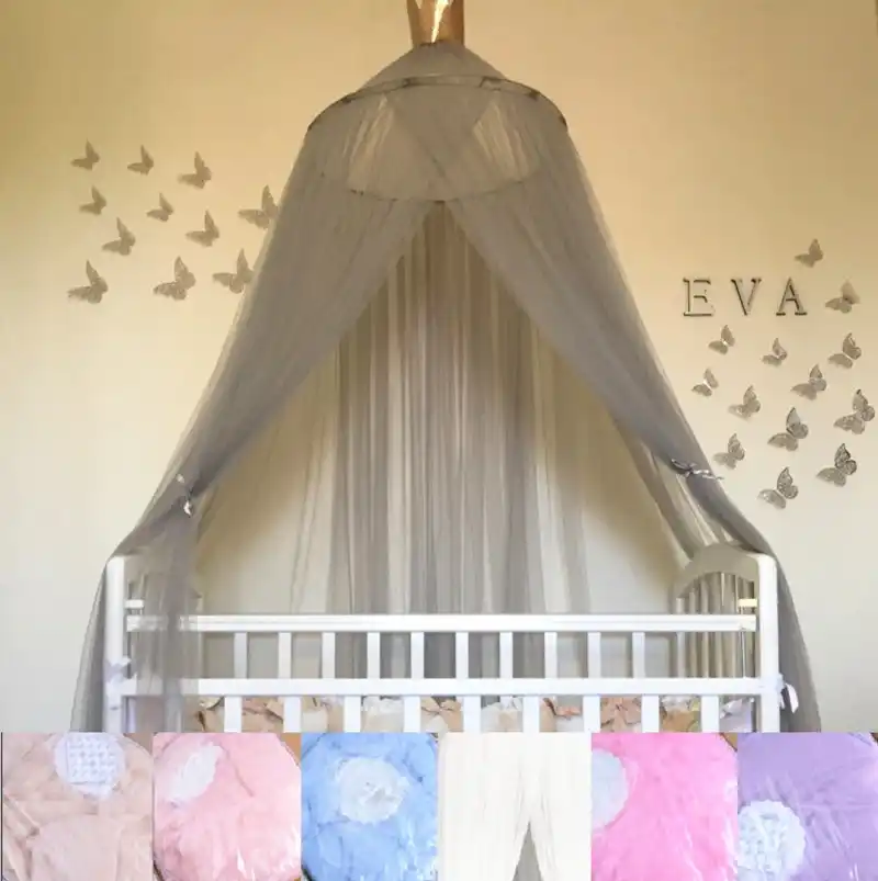 round baby bed with canopy