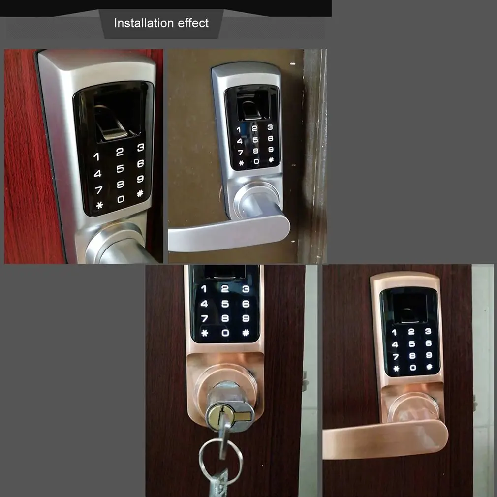 FM-02 цифровой замок с Биометрическим распознаванием смарт-замок без ключей биометрический дверной замок+ пароль+ ключ Разблокировка 3 способа для дома