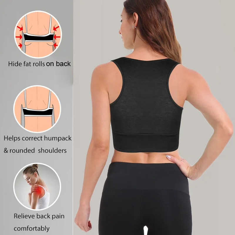 SEXYWG Shookproof Sports Bra Front Hook Yoga Top Women Push Up Brassiere Underwear Sport Shirts Sportswear Corrector Body Shapers (13)