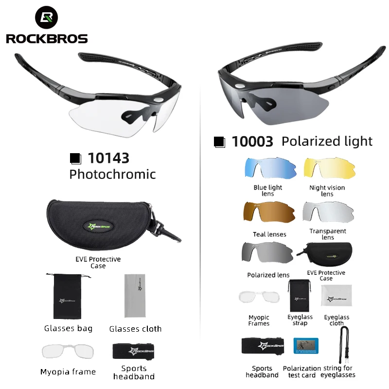 Photochromic Bicycle Glasses Cycling Sunglasses