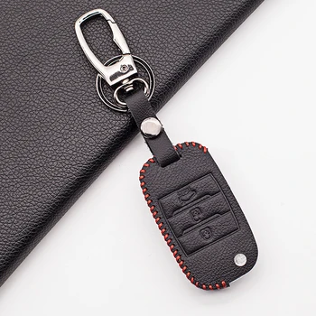 

100% Leather Car Key Case Flip Folding Key Car Cover For KIA River Soul Cerato Sportage Ceed Sorento K2 K3 K4 K5 car accessories