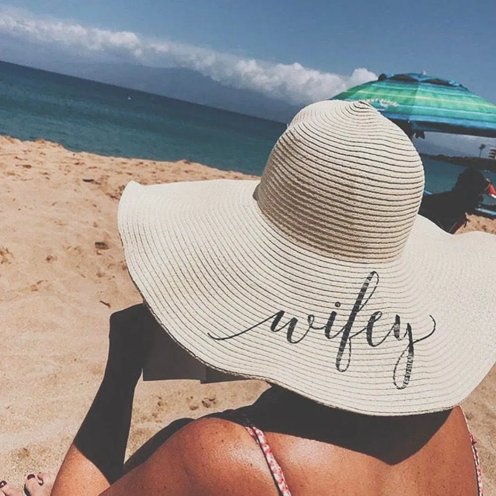 Large Brim Straw Hat,Outdoor Summer Cap 