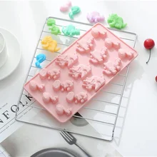 15 Grids Silicone Ice Cube Tray Molds Dinosaur Shape Ice Cube Maker Fruit Popsicle Ice Cream Mold for Wine Bar Drinking