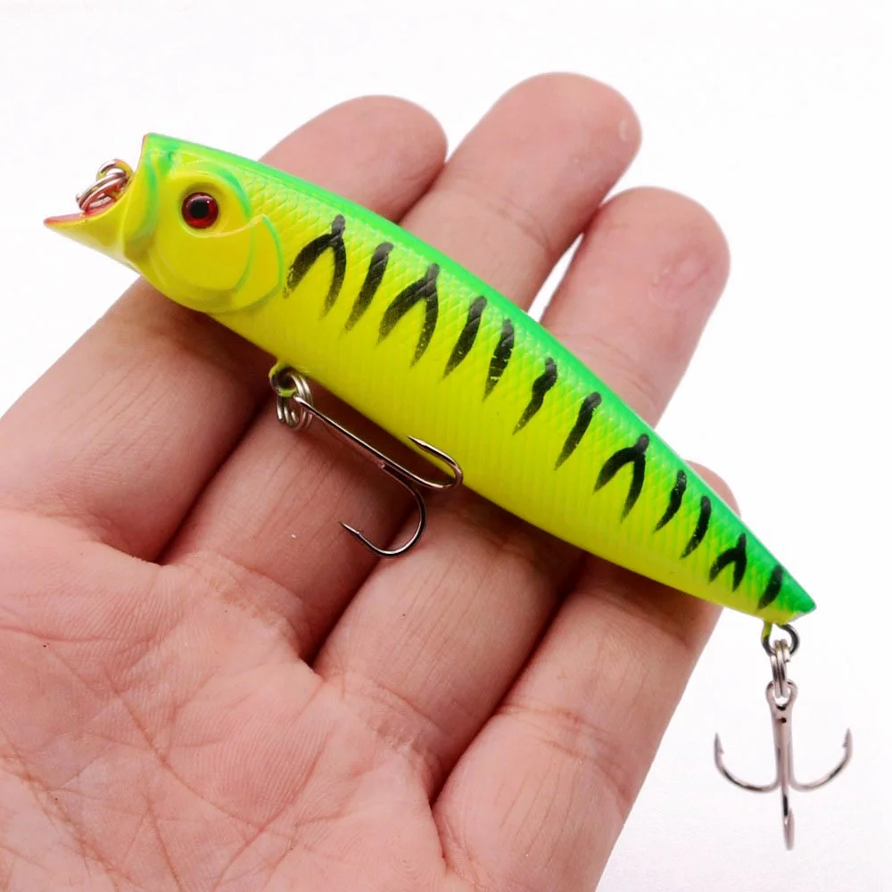 1 Pz Popper Fishing Lure 9Cm/11.5G Topwater Hard Fake Fish Baits Crankbaits Bass Wobbler Pesca Isca Artificial Carp Piketackle