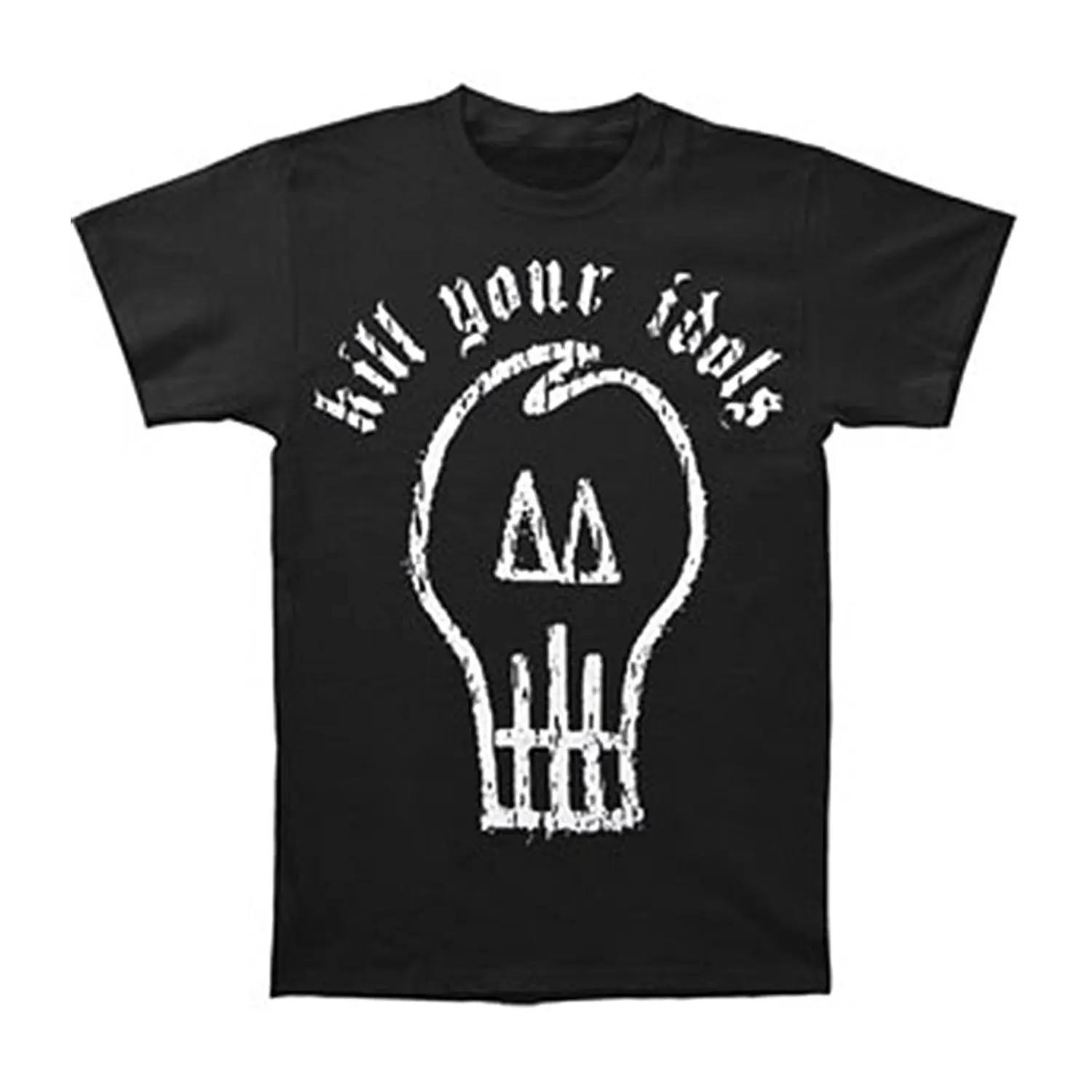 Kill Your Idols Мужская футболка с потертостями черная мужская s 100% хлопок короткий
