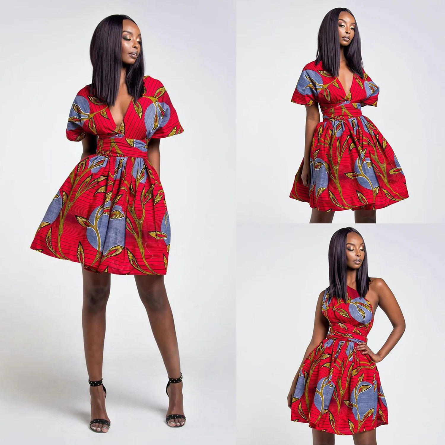 Robe africaine imprimé wax pour femme 31
