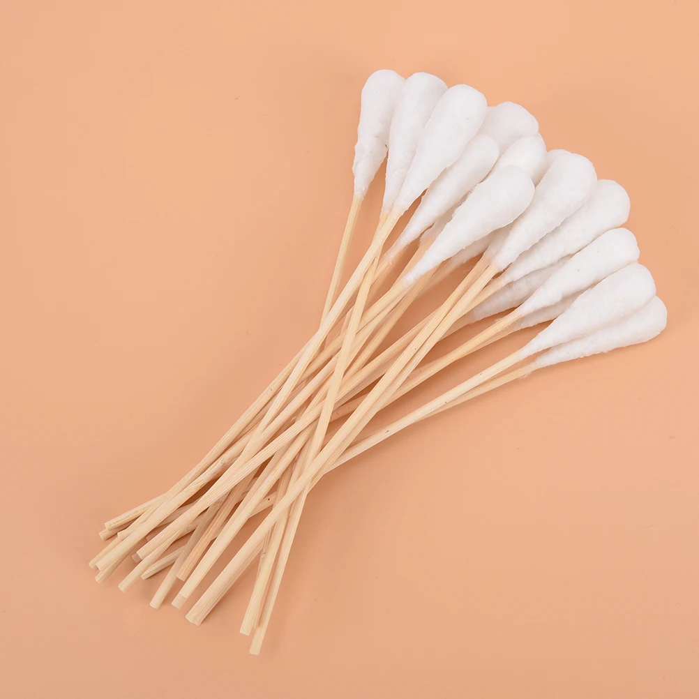 20pcs 20cm Women Beauty Makeup Cotton Swab Cotton Buds Make Up Wood Sticks Nose Ears Cleaning Cosmetics Health Care cotton swabs