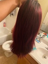 Recto Borgoña Bob corto parte de encaje pelucas de cabello humano 99J 13X2 T malla con división pelucas brasileñas 180% de densidad pelucas de encaje para las mujeres