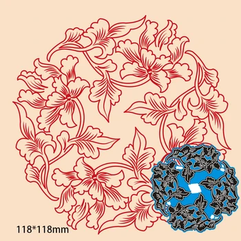 

118*118mm Lace Flower New Metal Cutting Dies Decoration Scrapbook Embossing Paper Craft Album Card Punch Knife Mold