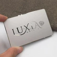 Заказная тонкая дешевая Серебряная зеркальная и текстурная металлическая карта для бизнеса