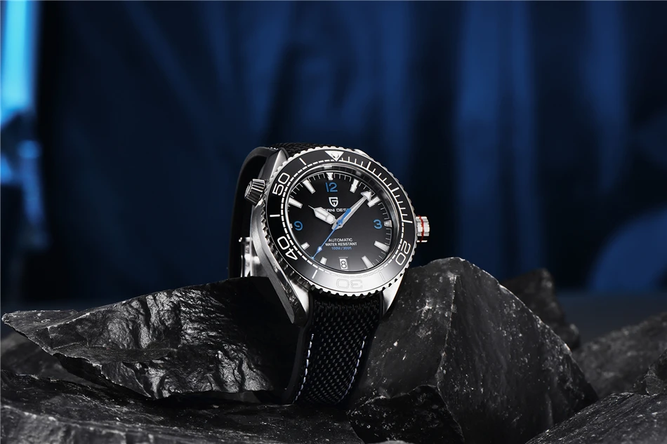 PAGANI DESIGN Men's Automatic Mechanical Watch Ceramic Bezel 100M Waterproof NH35A Movement Luxury Sapphire Glass Watch for Men