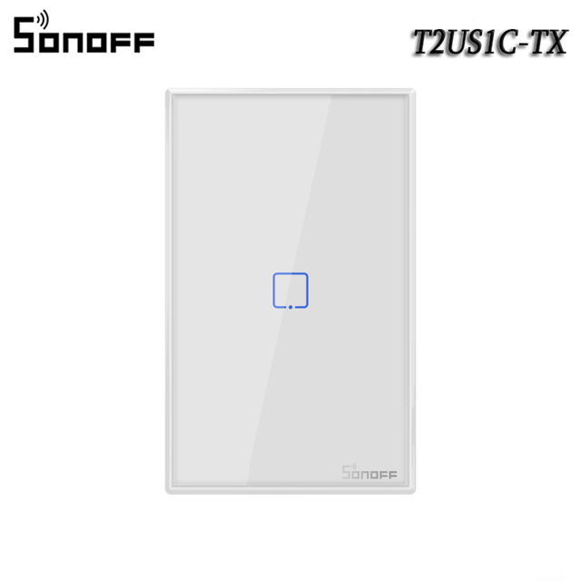T2 Smart Wall Touch Switch EU/UK/US Smart Home 1/2/3Gang Wifi Switch, Ewelink Remote Control, Work With Alexa Google Home
