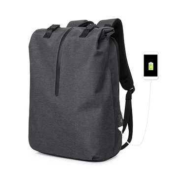 

Men Traveling Laptop Backpack Large Capacity USB Charging Port Notebook Bag Adjustable Multi Pockets Outdoor Zipper Closure
