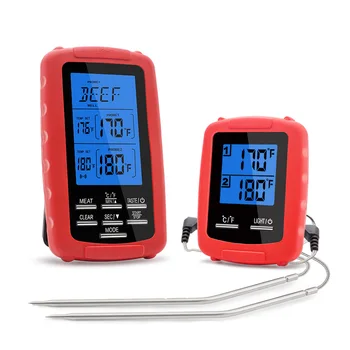 

Wireless Digital Meat Thermometer Food Temperature Dual Channel for BBQ Cooking Baking GQ