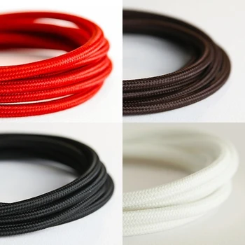 

10 Meters 3*0.75mm Electrical Wires DIY Lighting Fixtures Led Chandelier Power Cord Vintage Braided Copper Wire Free Shipping