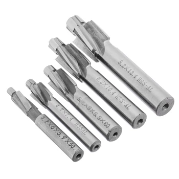 

AYHF-5Pcs HSS Counterbore End Mill M3-M8 Pilot Slotting Tool Milling Cutter Countersink End Mills