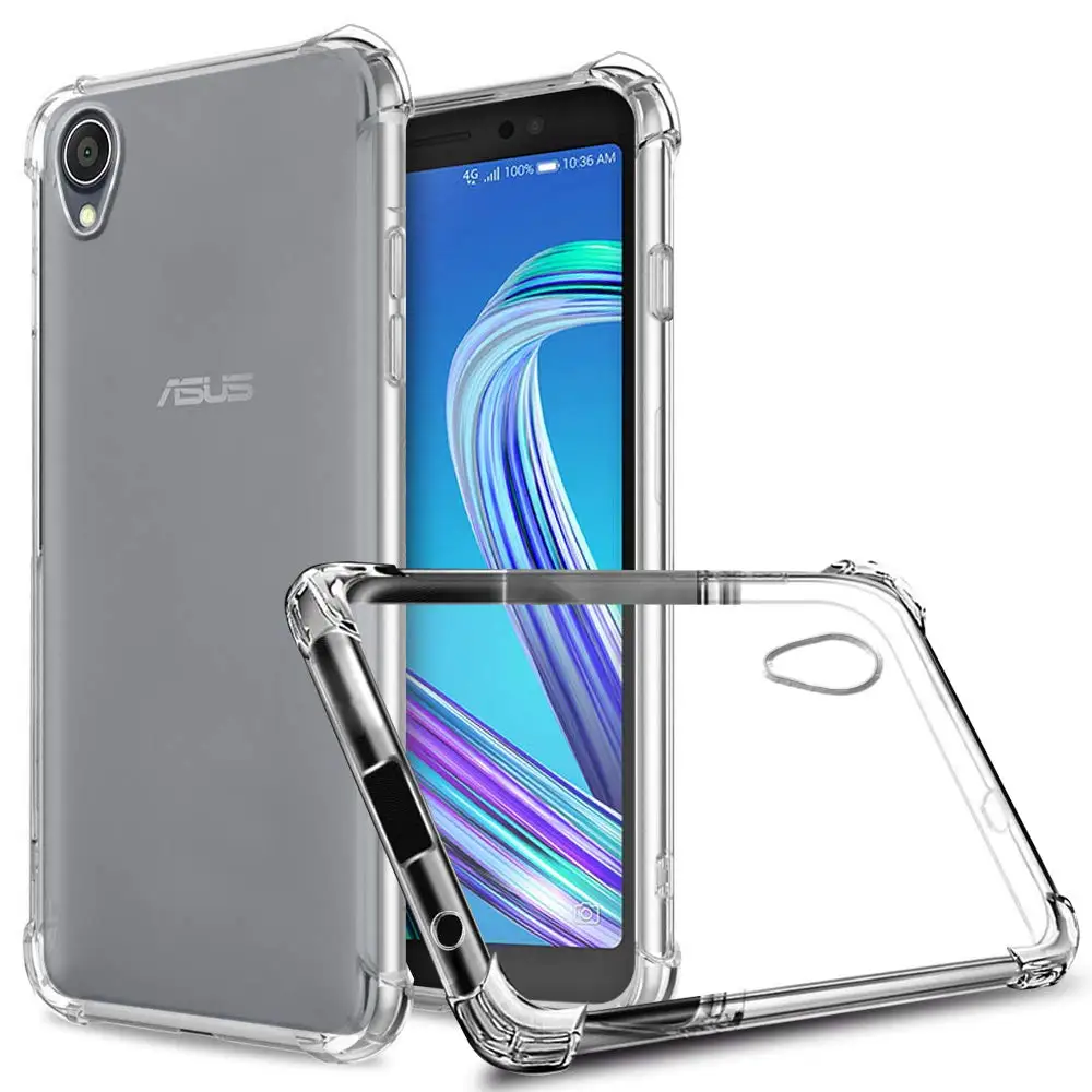 Прозрачный мягкий чехол для Asus ZenFone Live (L1) ZA550KL Lite ZA551KL усиленный угловой