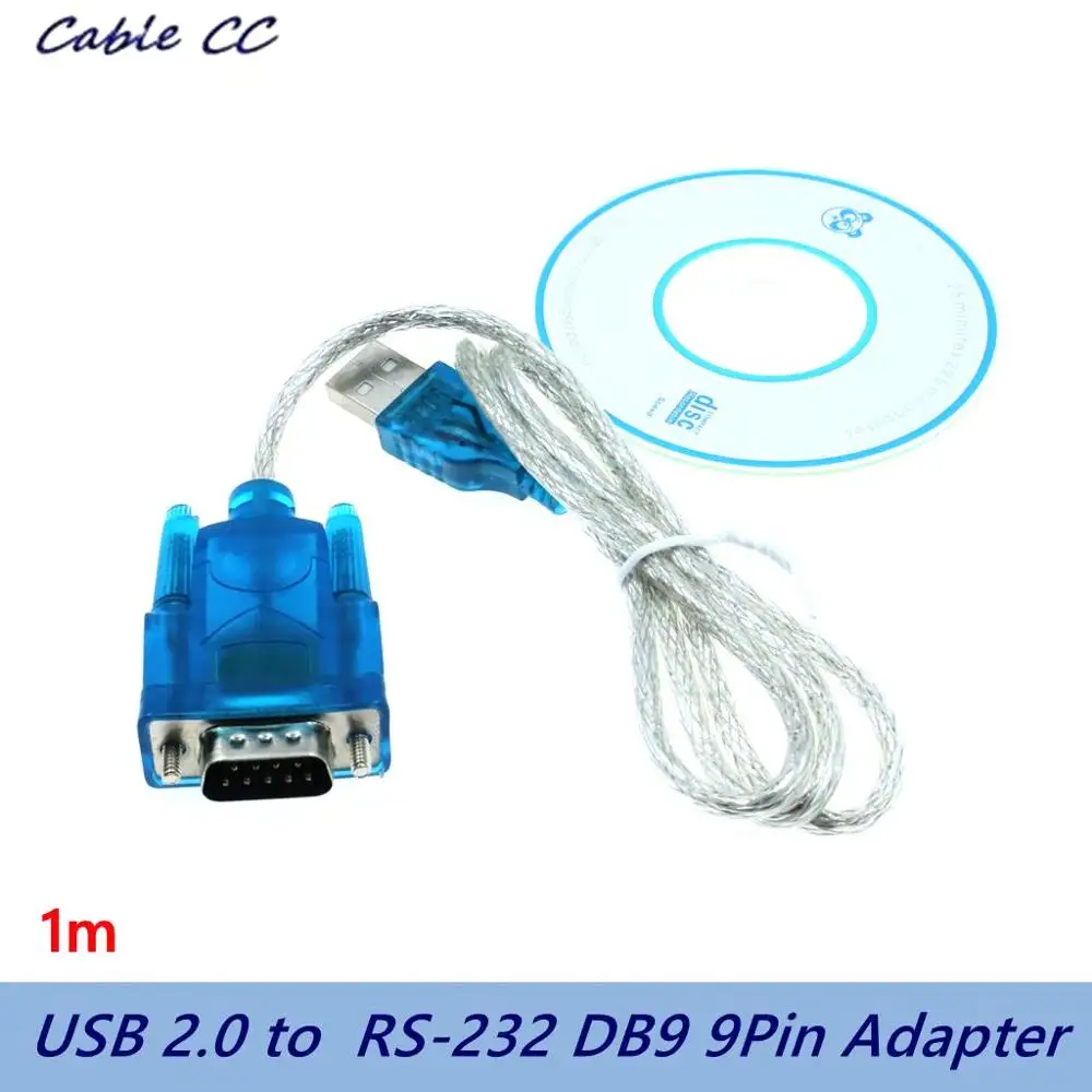 100 см Высокое качество USB 2 0 к последовательному RS 232 DB9 9Pin адаптер конвертер кабель чипсет RS232 поддержка