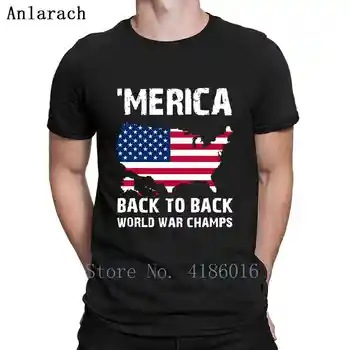 

Merica Back To Back Soccer T Shirt Pictures Fit Round Collar Design Basic Natural Tee Shirt Spring Autumn Shirt