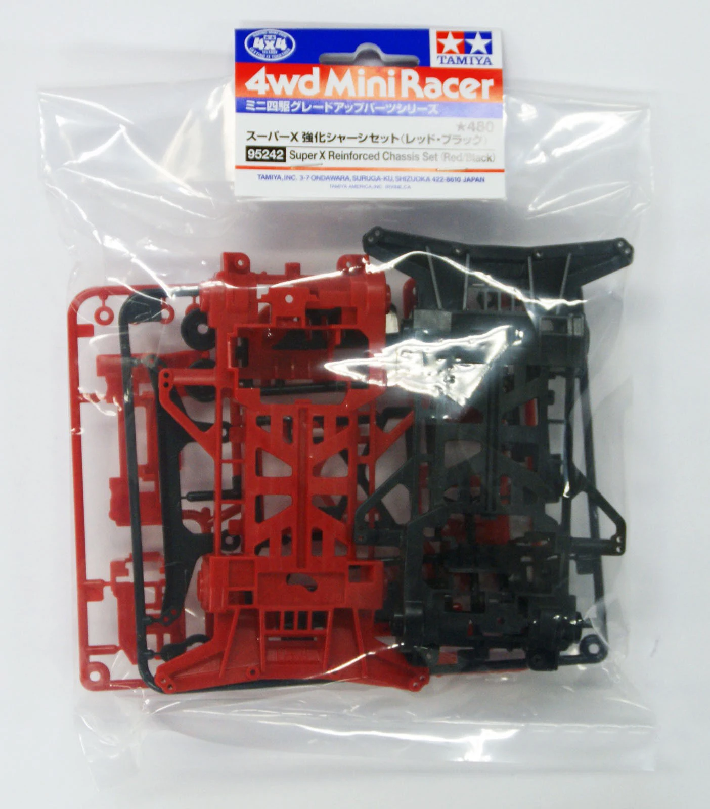 Оригинальный Tamiya 95242 Super X Усиленный комплект шасси красные черные запасные части