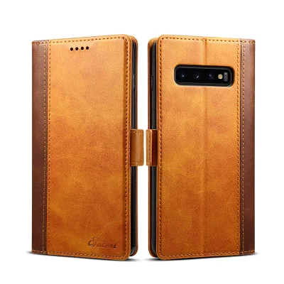 Khaki 096 Роскошный кошелек из искусственной кожи флип-чехол для телефона для samsung Galaxy S10 S10E S10 S9 Plus чехол Магнитный держатель для карт Coque Fundas - Цвет: Khaki 096