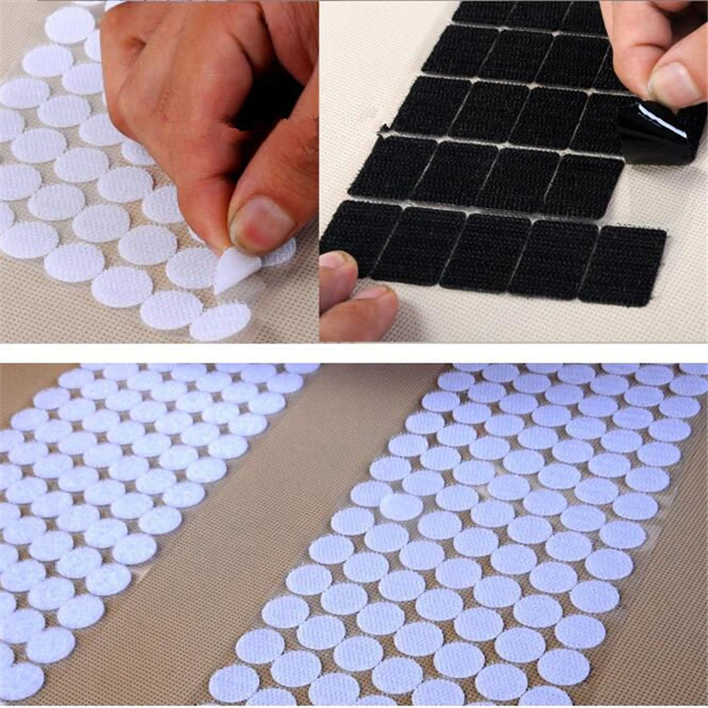 250 pairs of 20mm diameter nylon tape hook and loop dot stickers tape cloth tape strong tape shaping belt