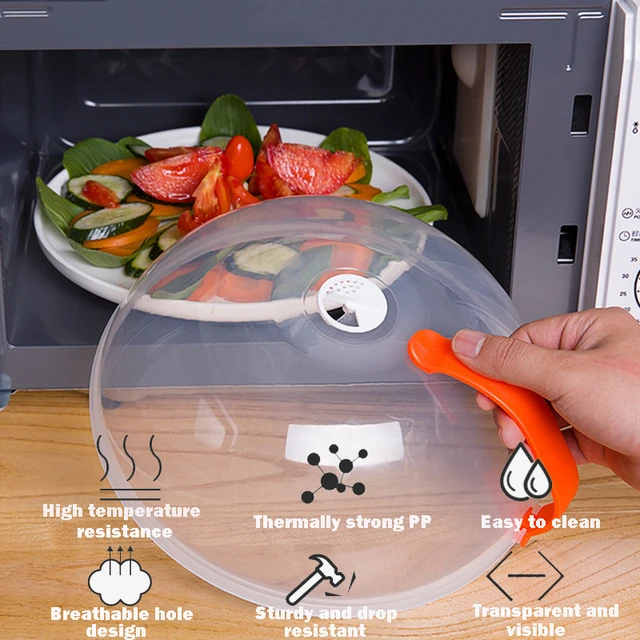 Magnetic Microwave Plate Cover Splatter Guard with Steam Food Cover Stove  Cover Transparent Anti-Splash Cap Kichen Accessories